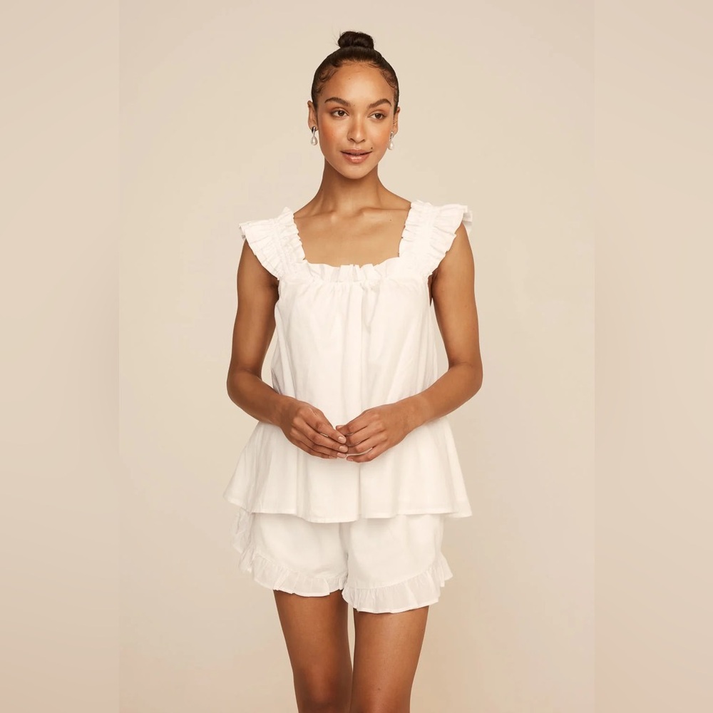 Nicolette Sleep Set - White Washed Cotton